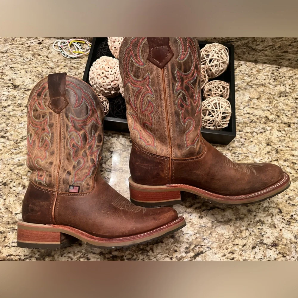 Double H western cowboy boots. Round toe - Picture 2 of 4